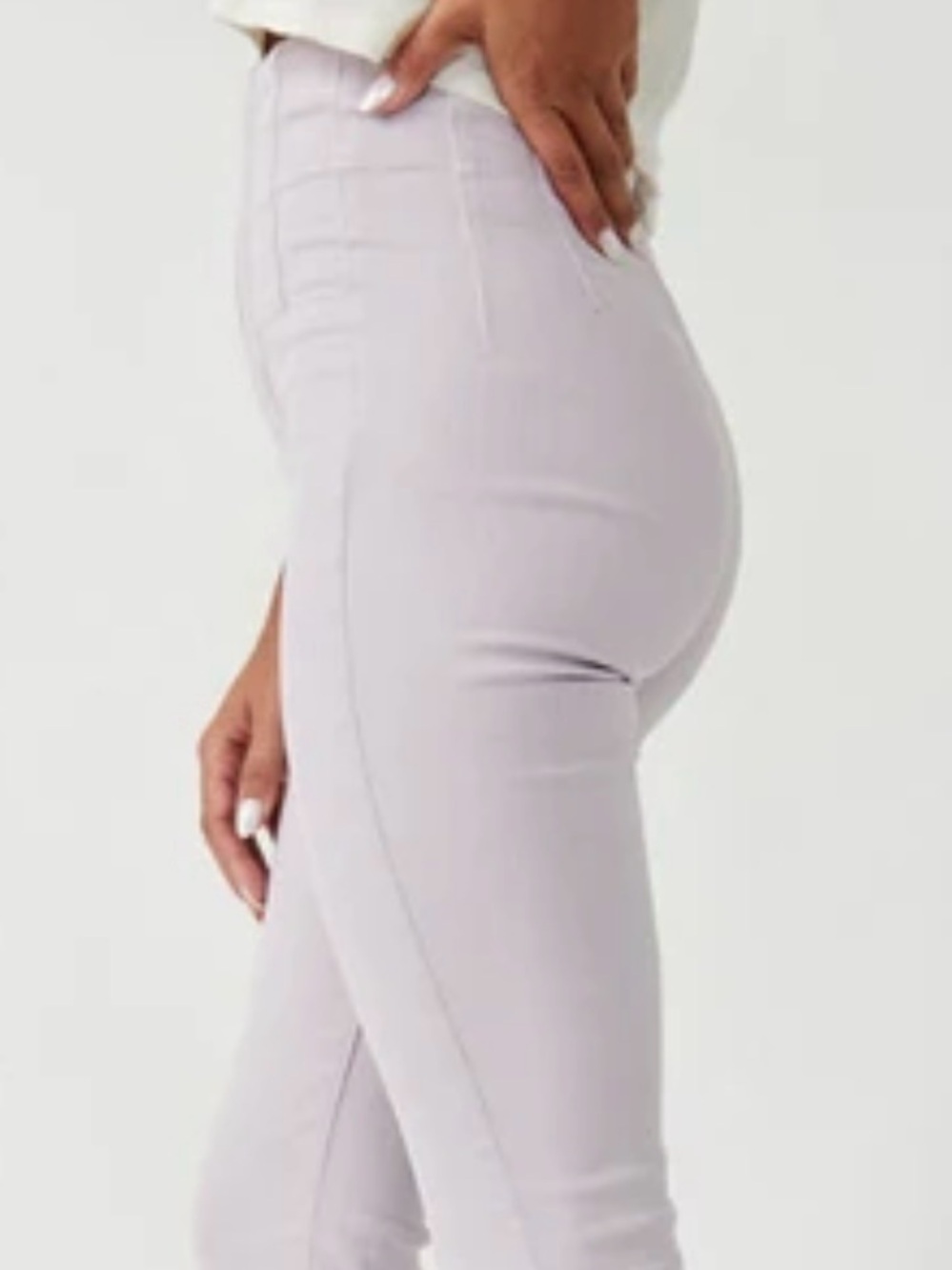 Free People Lavender High-Waist Flare Pants